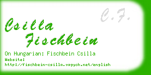 csilla fischbein business card